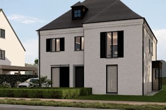 remodel house interior, garage, walkthrough, facade, villa exterior,3d rendering