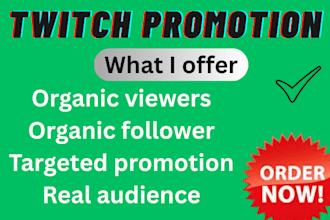 do twitch promotion organic views for affiliation