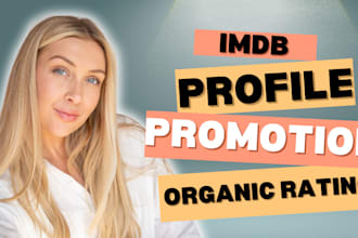 promote your imdb profile, page to active audience and improve starmeter rank