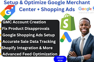 setup gmc account shopping ads conversion tracking campaign fix product listing