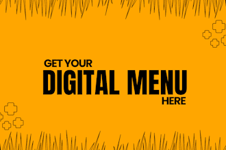 design a modern and professional digital menu for your restaurant or café