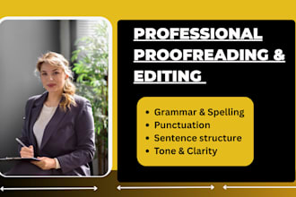 proofread, grammar check, edit and spell check english document