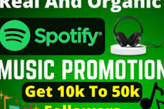 do organic spotify music promotion, spotify stream, followers active listeners