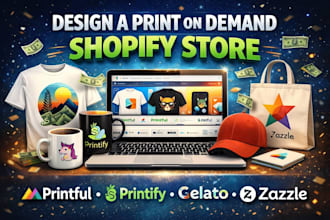 design print on demand shopify store printful printify gelato zazzle shopify pod