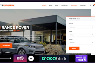 build automotive listing website, car rental, car dealer website via jetbooking