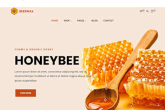 design honey shopify beekeeping store organic food website bee hive store