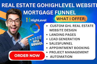 real estate gohighlevel website real estate project management mortgage funnel