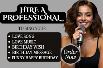 write and sing love song, love music, birthday message and birthday wish