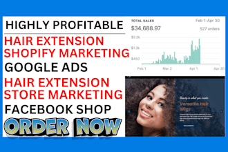 do hair extension shopify store marketing via klaviyo meta ads store promotion
