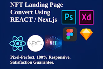 build nft landing page, design wordpress nft landing page