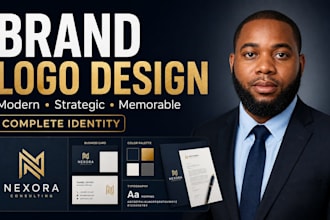 create modern brand logo design and complete brand identity