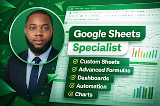 be your google sheets expert for automation and custom spreadsheets