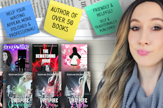 copy edit, line edit and proofread your book
