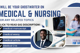ghostwrite medical ebook medicare articles, medical presentation, health fitness