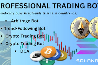 develop a crypto bot, solana bot, dca, for daily profit