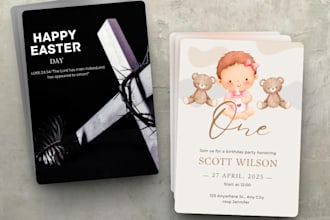 design baby shower, funny greeting card, easter flyer, easter card