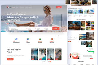 develop travel and tourism website, trip planning, travel tour agency website