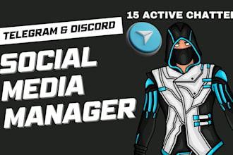 manage your social media telegram community, 15 chatters for crypto meme project