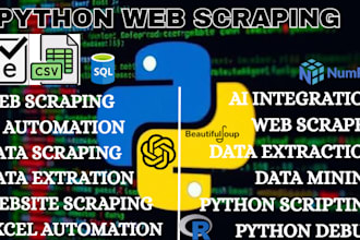do python web scraping excel automation data scraping web automation ai chatbot