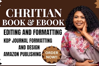 proof read, edit, format christian ebook, kdp journal book cover design workbook