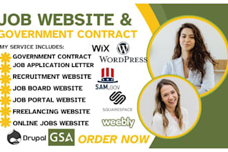 build unique job board search website, government application letter lmia job