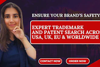 do patent search and trademark check in USA UK europe and globally
