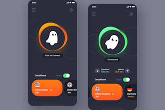 develop custom IOS and android vpn app, multi protocol vpn app with admin panel