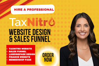 do tax website, tax nitro, sales funnel, landing page, finance website