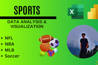 do sports data analysis and visualization with python, excel, powerbi dashboard