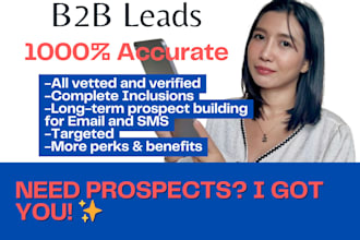 deliver b2b high quality leads to cold calls and send emails to