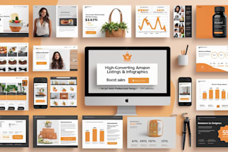 design high converting amazon listing images, infographics, hero photos