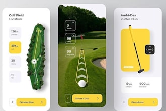 develop custom golf app, golf booking app, golf club app, golf tracking app
