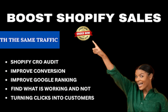 do shopify audit delivered, fix revenue leaks speed and SEO to boost sales fast