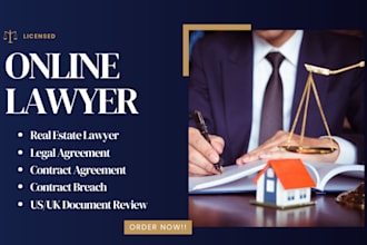 be online real estate lawyer UK US document drafting and review lease agreement