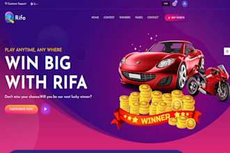 build a modern raffle and competitions website