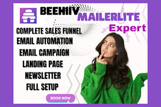 beehiiv newsletter mailerlite campaign email automation beehiiv landing page
