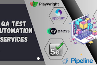 create automation bots and test scripts using selenium, cypress, or playwright
