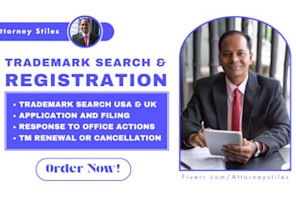 expertly handle trademark registration USA, UK and trademark search