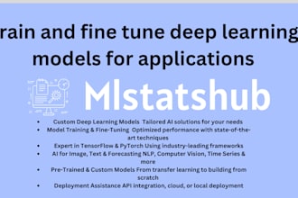 train and fine tune deep learning models for applications