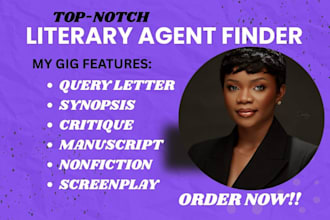 find best literary agent for your manuscript, movie script, nonfiction