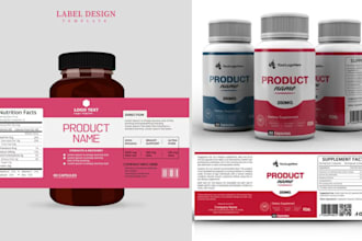 create product label design and supplement label design