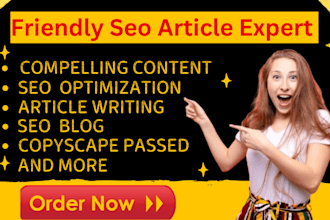 write SEO focused blog posts, articles, and content writing
