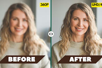 ai upscale and sharpen your blurry photos to HD and 4k