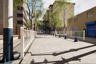 do 3d game environment, unity environment   background level design landscape