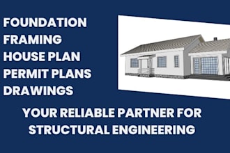 structural engineer foundation plan, engineer framing plan for permit