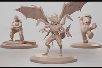 sculpt 3d model toys action figure and character for 3d printing and rendering