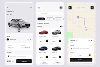develop car rental app, car dealership app, carpooling app