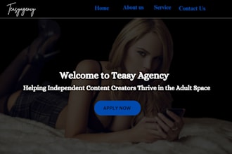 design onlyfans agency website, modelling website, onlyfans management website