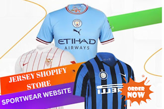 design jersey shopify store sportwear dropshiping website