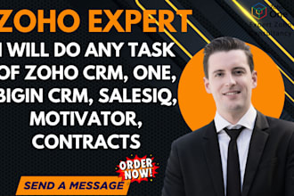 do any task of zoho crm bigin crm one salesiq motivator contracts